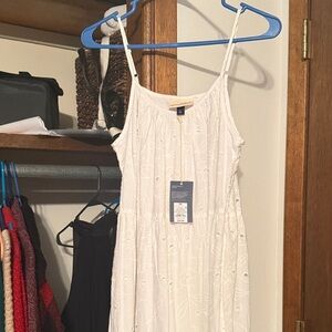 Universal Thread White Embroidered Midi Dress